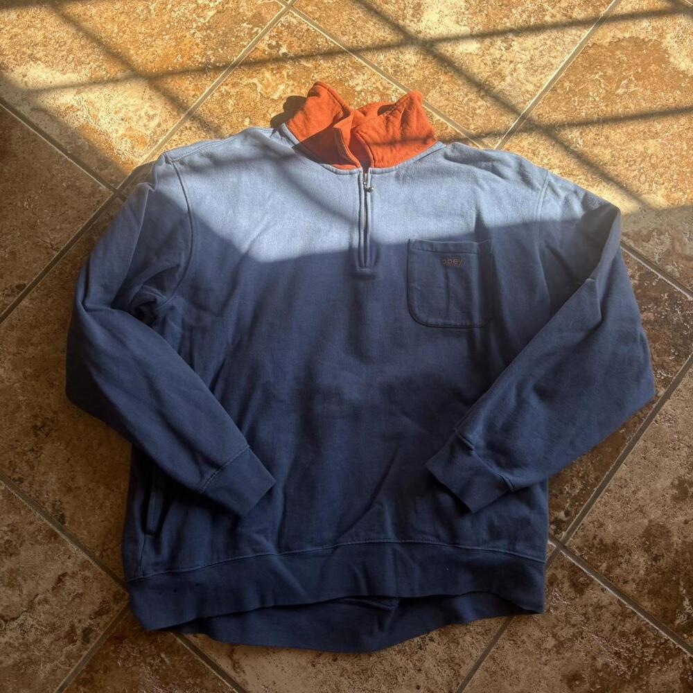 vintage obey quarter zip